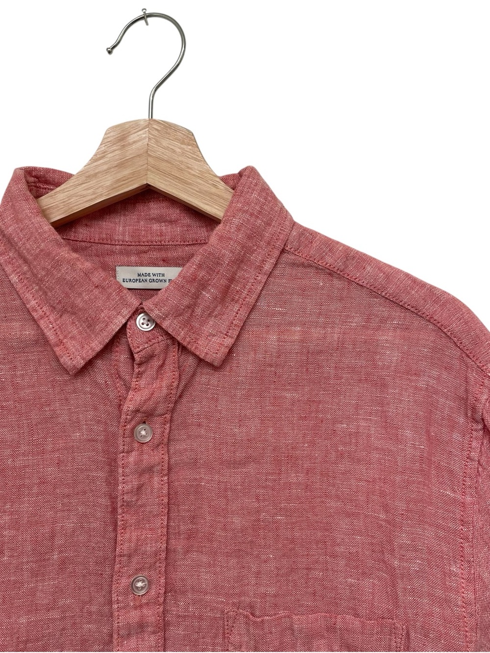 Caribbean Joe Red 100% Linen Long Sleeve Button Up Men’s Shirt Large